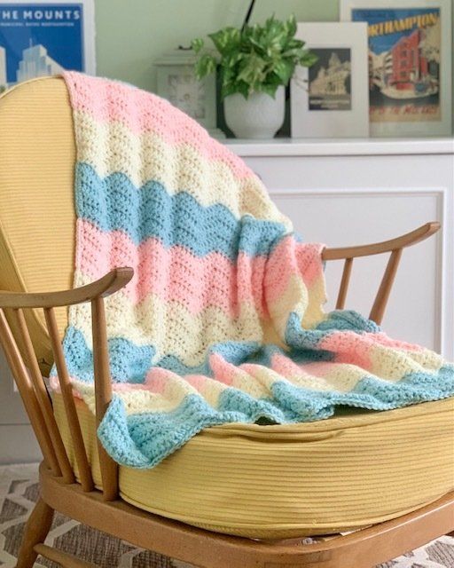 Free Crochet Chevron Crochet Blanket Pattern