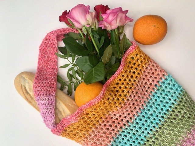 easy crochet mesh bag pattern