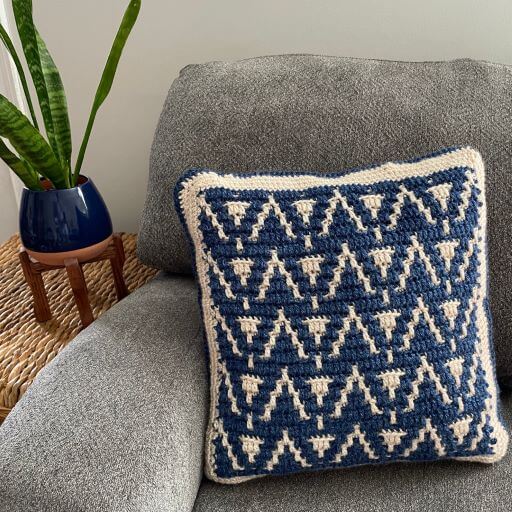 Mosaic Crochet Pillow Cover Pattern