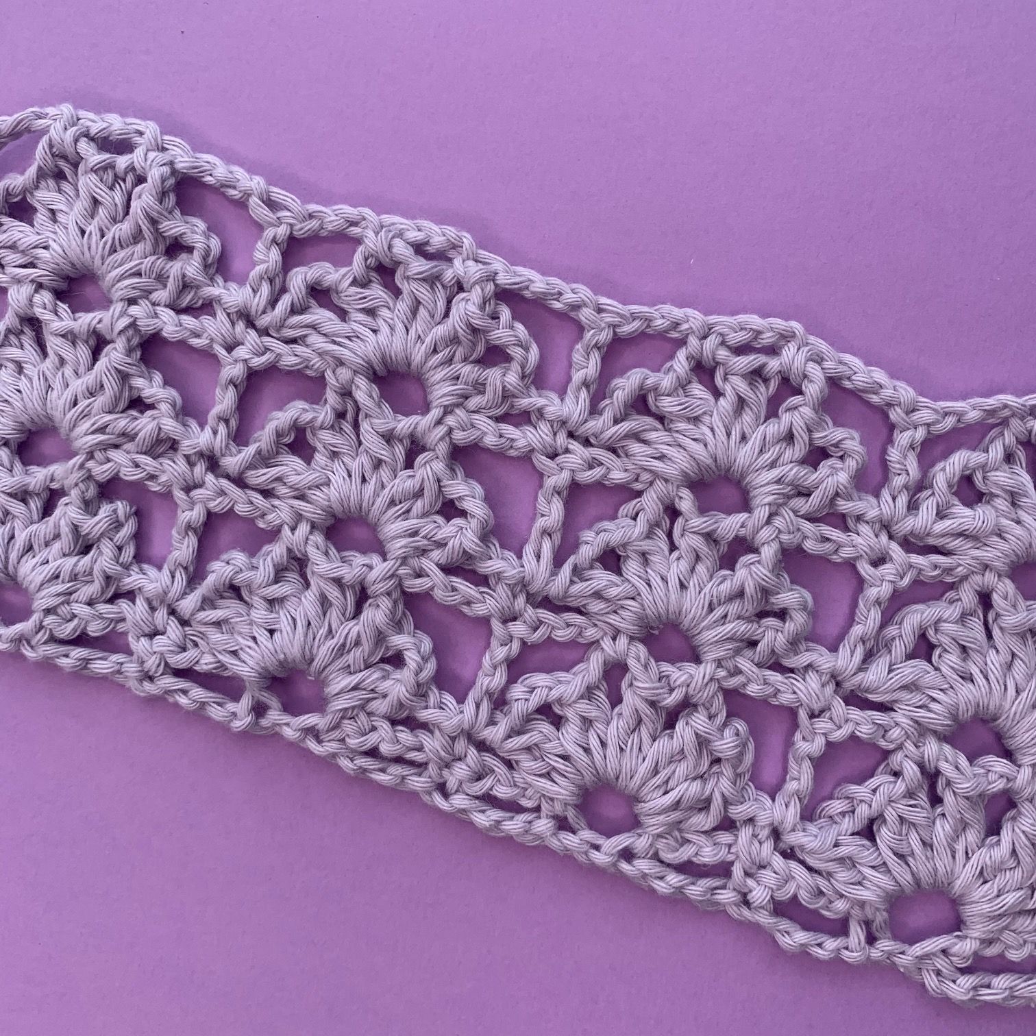 Lace Crochet Flame Stitch Pattern tutorial