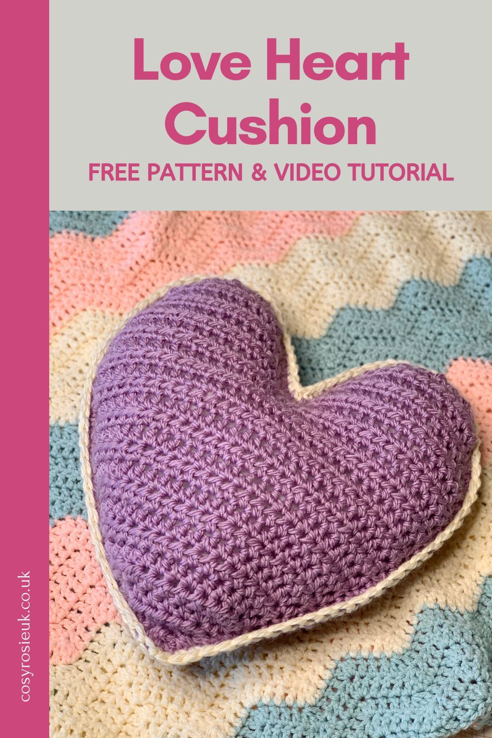Free Crochet Pattern for Heart Pillow