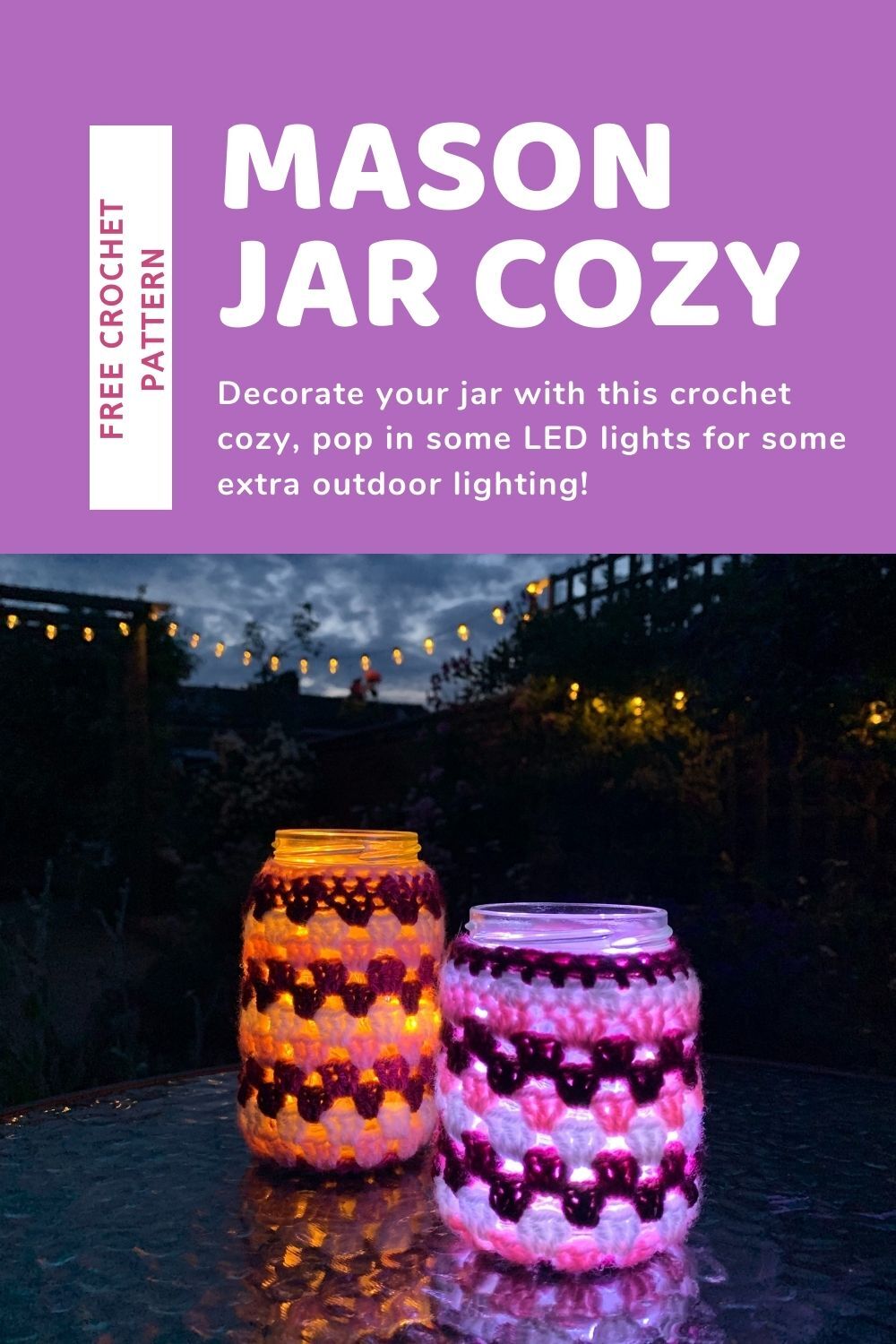 Free Mason Jar Crochet Cozy