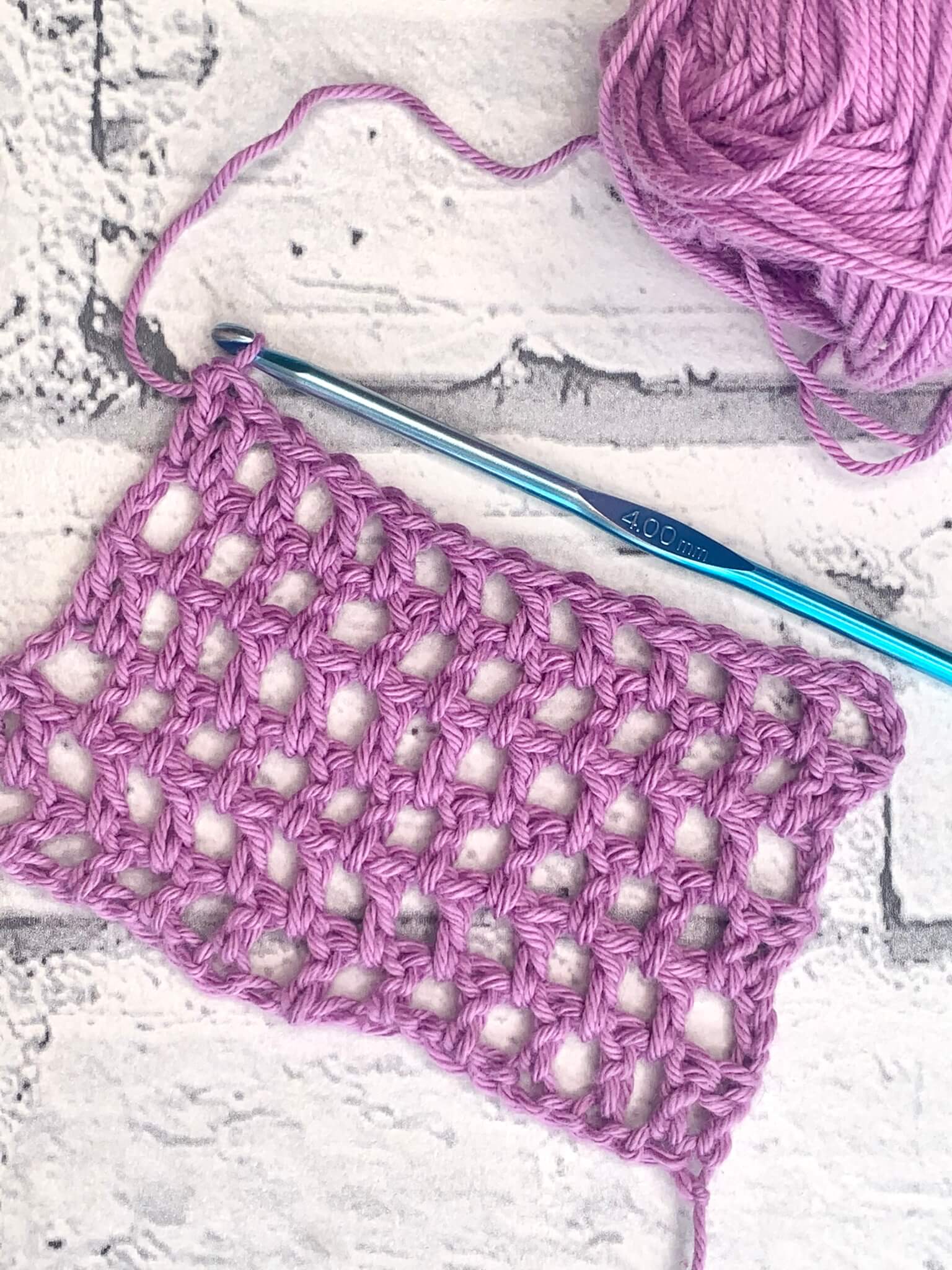 How To Crochet Offset Mesh Stitch Cosy Rosie Crochet