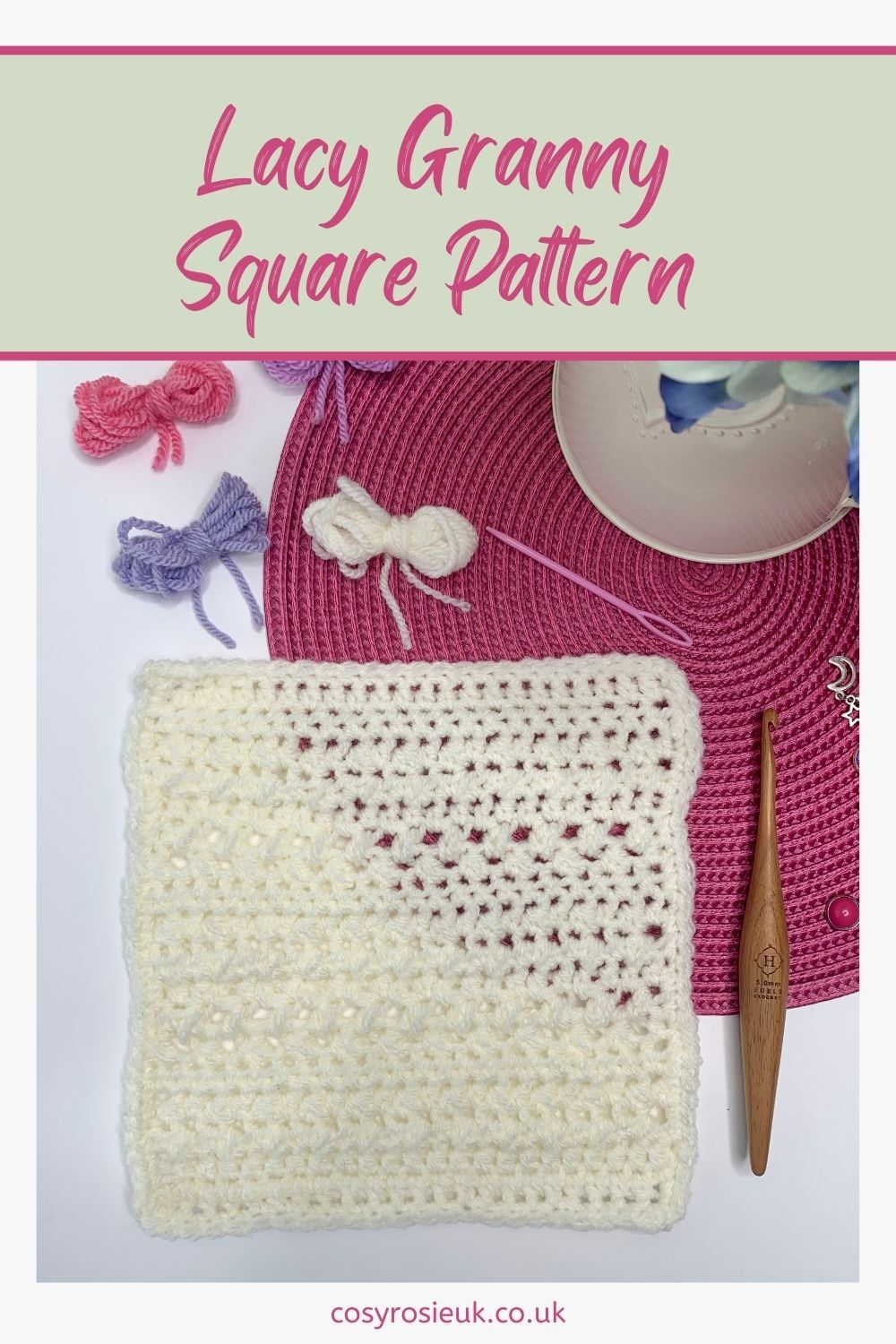 Pretty Granny Square Pattern with Paired Half Double