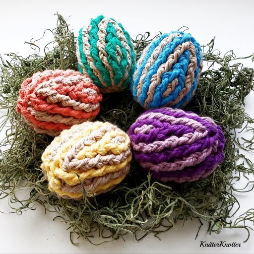 Ribbed Crochet Easter Eggs