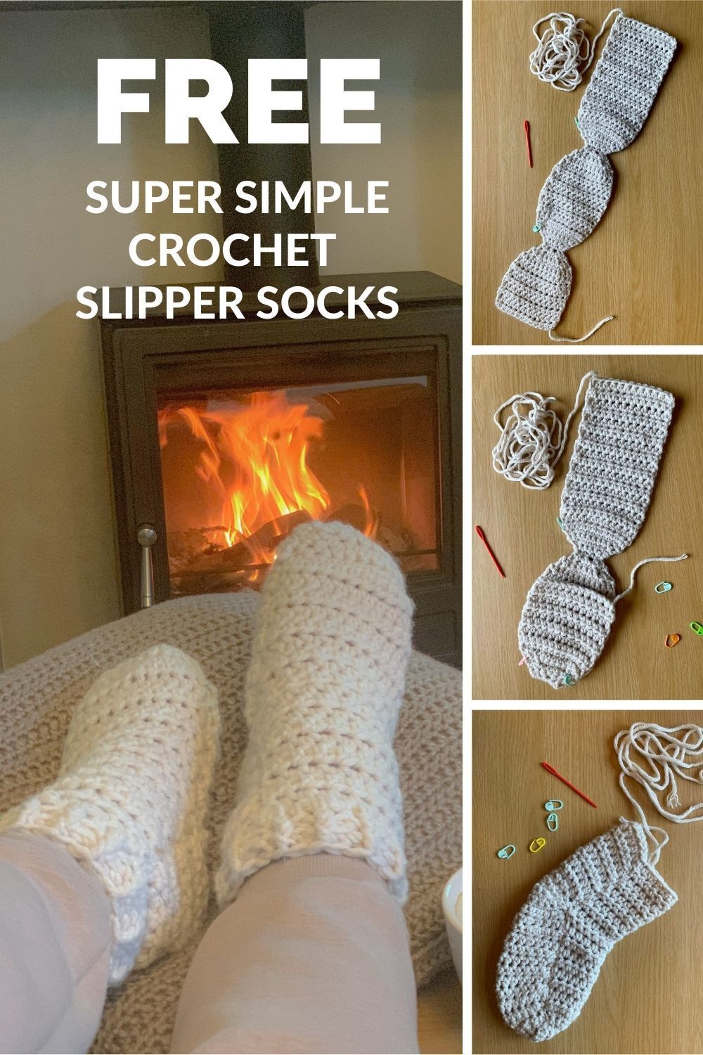 Easy crochet slipper socks