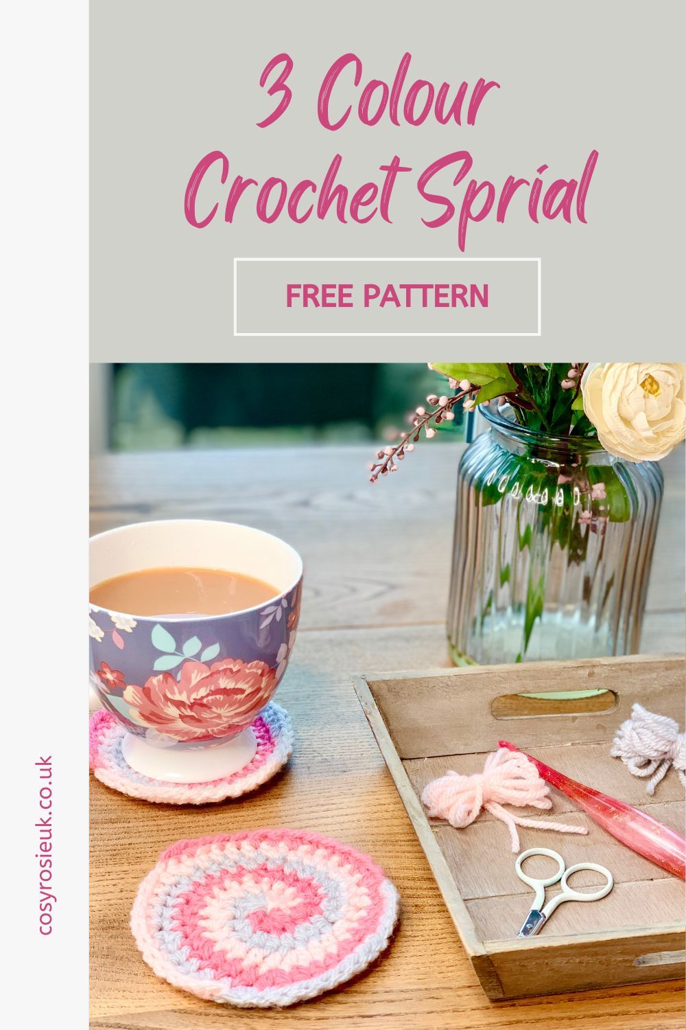 Spiral Crochet Coaster Pattern Free