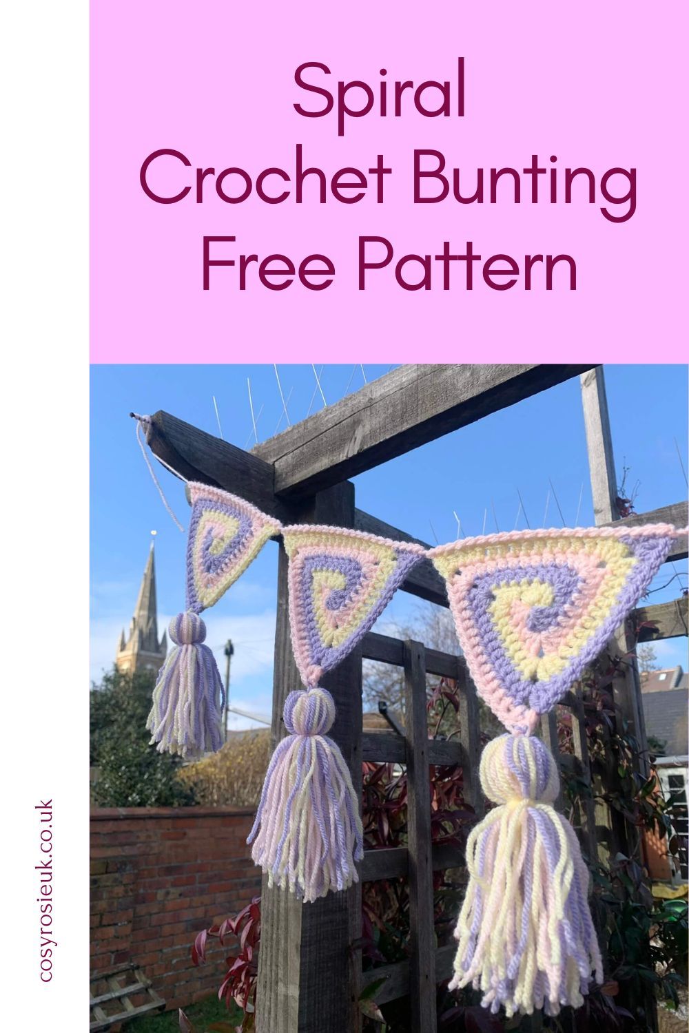 Spiral Crochet Bunting Free Pattern