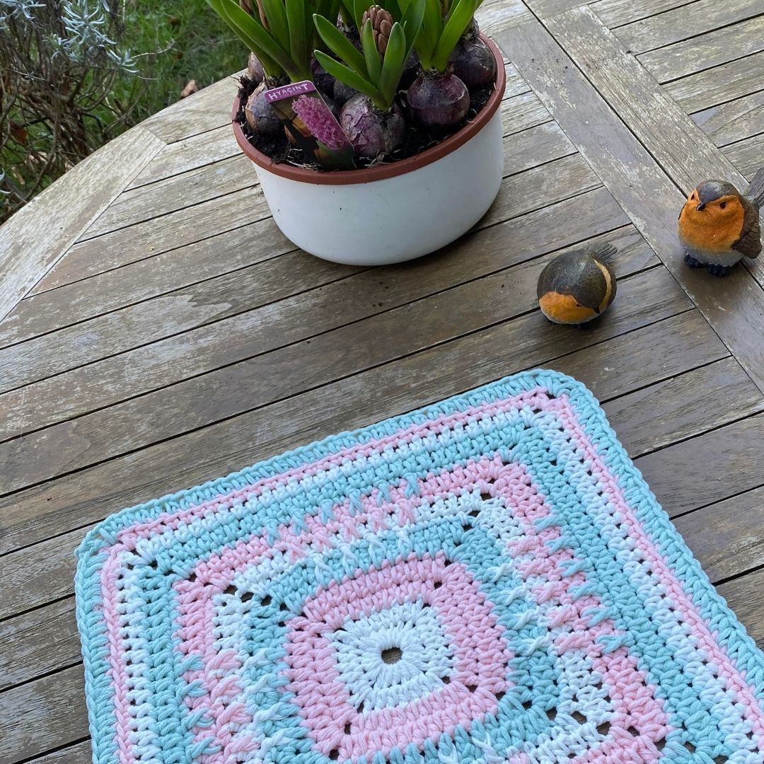 Square Crochet table mats for beginners