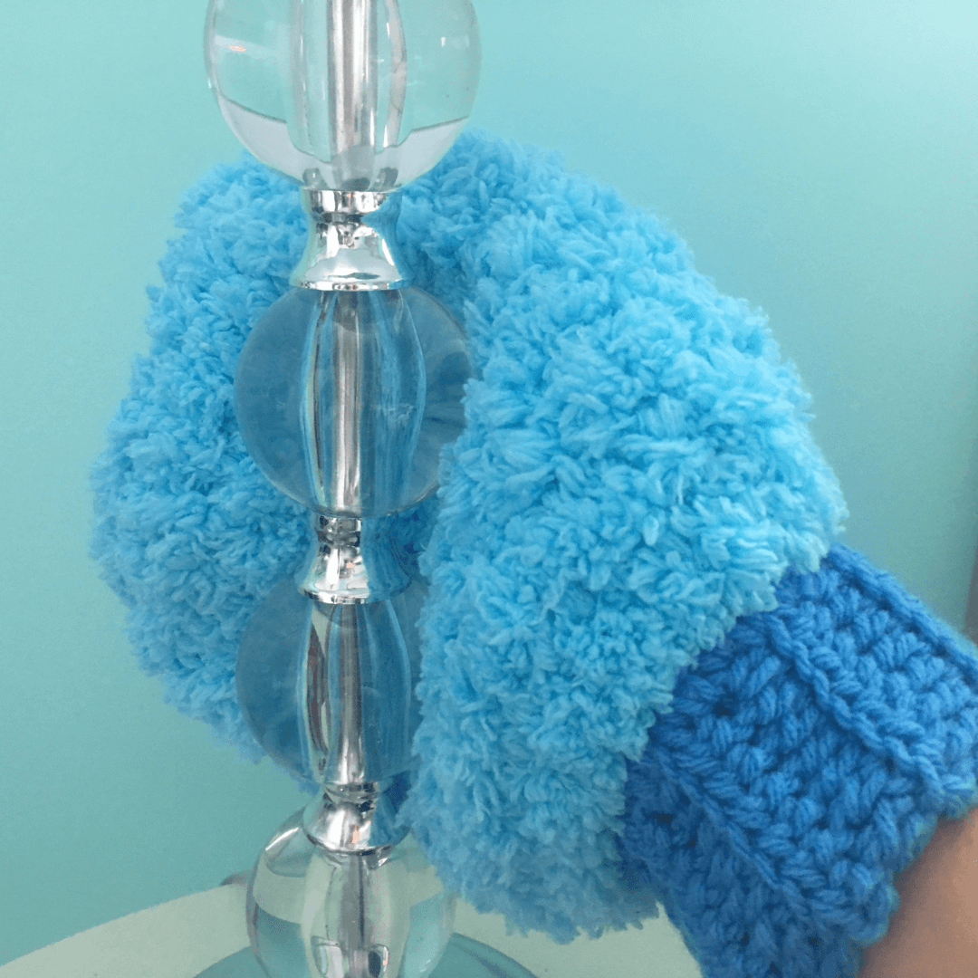 Crochet polishing mitt