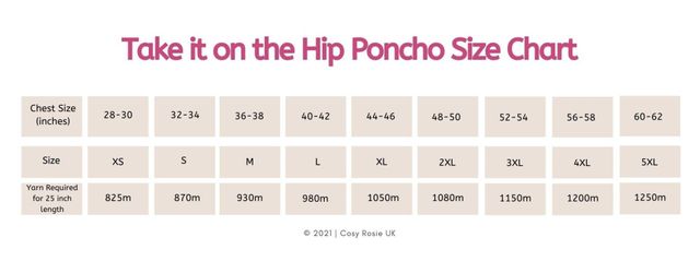 Crochet Poncho Size Chart | vlr.eng.br
