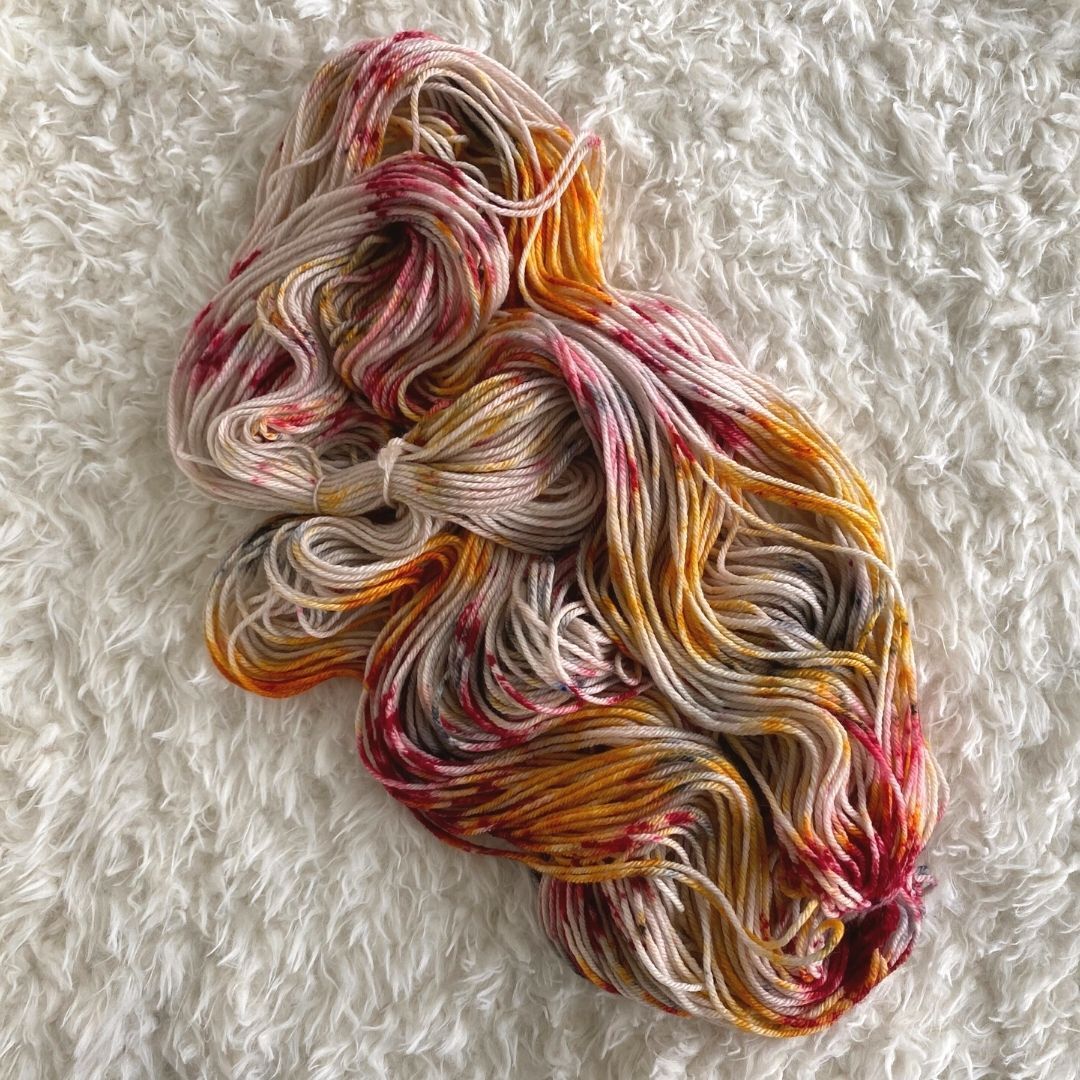 variegated hand dyed yarn
