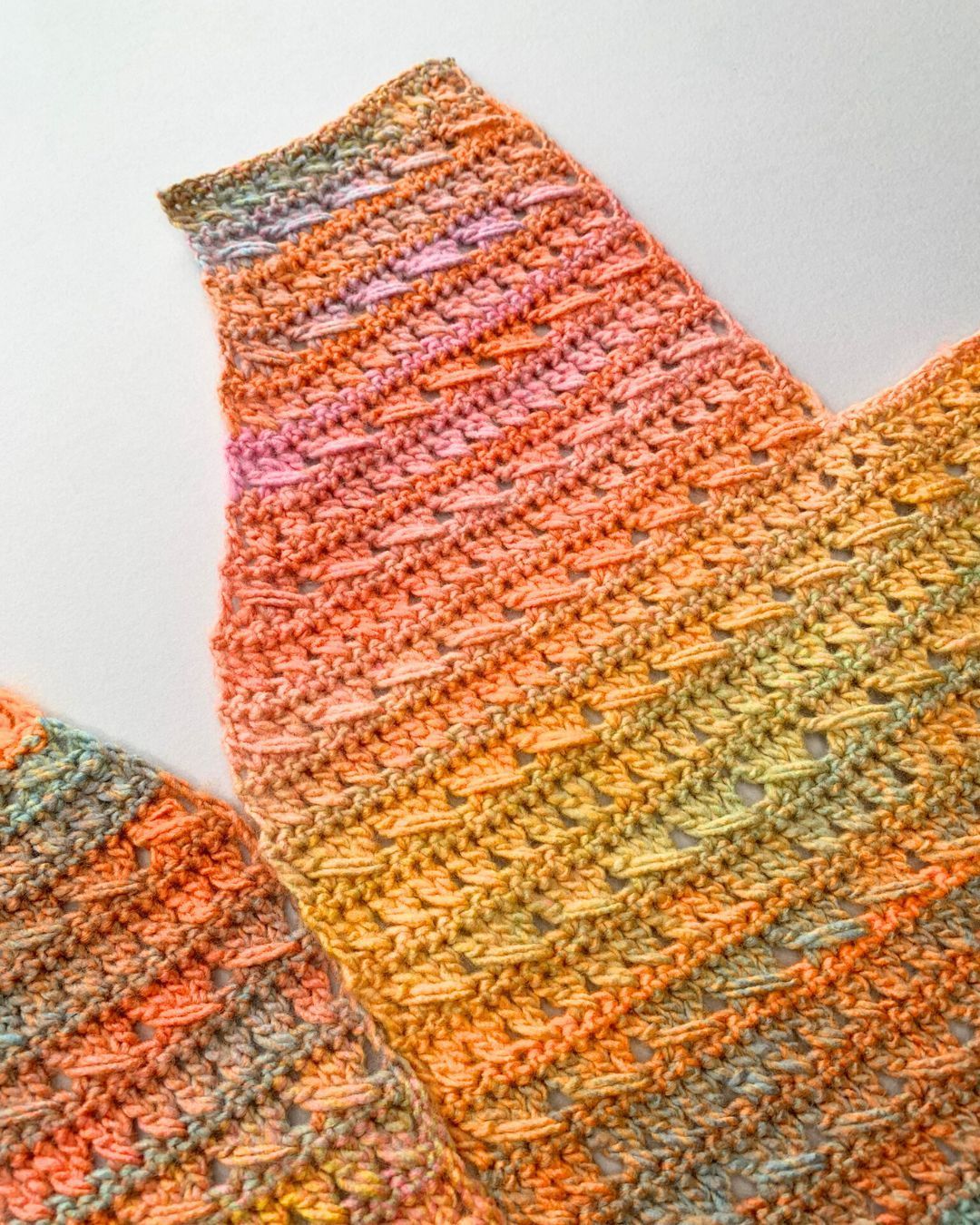 Crochet cardigan with v-neck option 