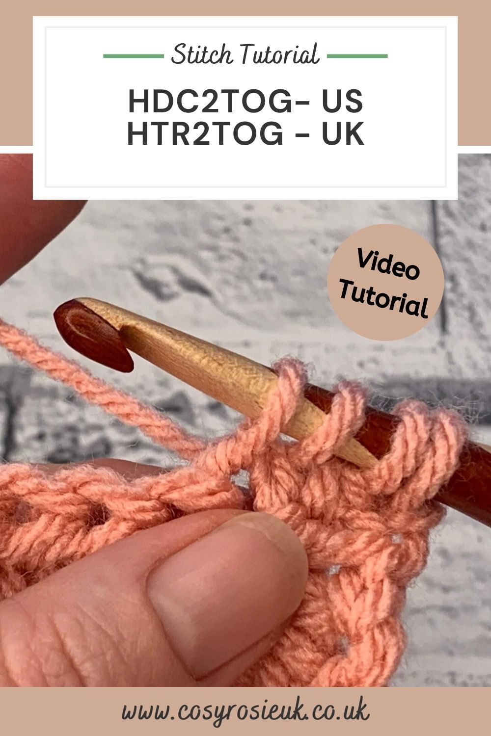 HDc2tog HTr2tog crochet tutorial