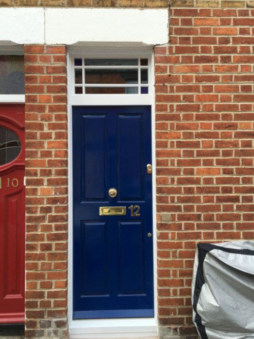 blue front door