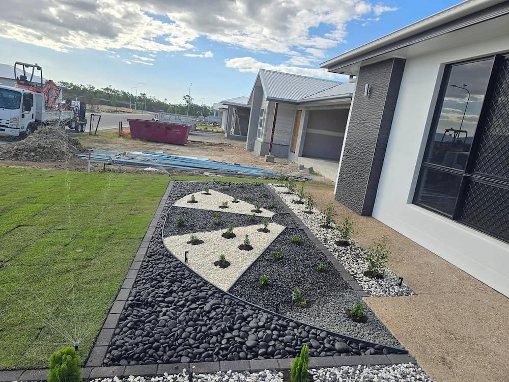 A House is Being Built in a Residential Area — Lynams Landscapes Pty Ltd in Northern Beaches, QLD