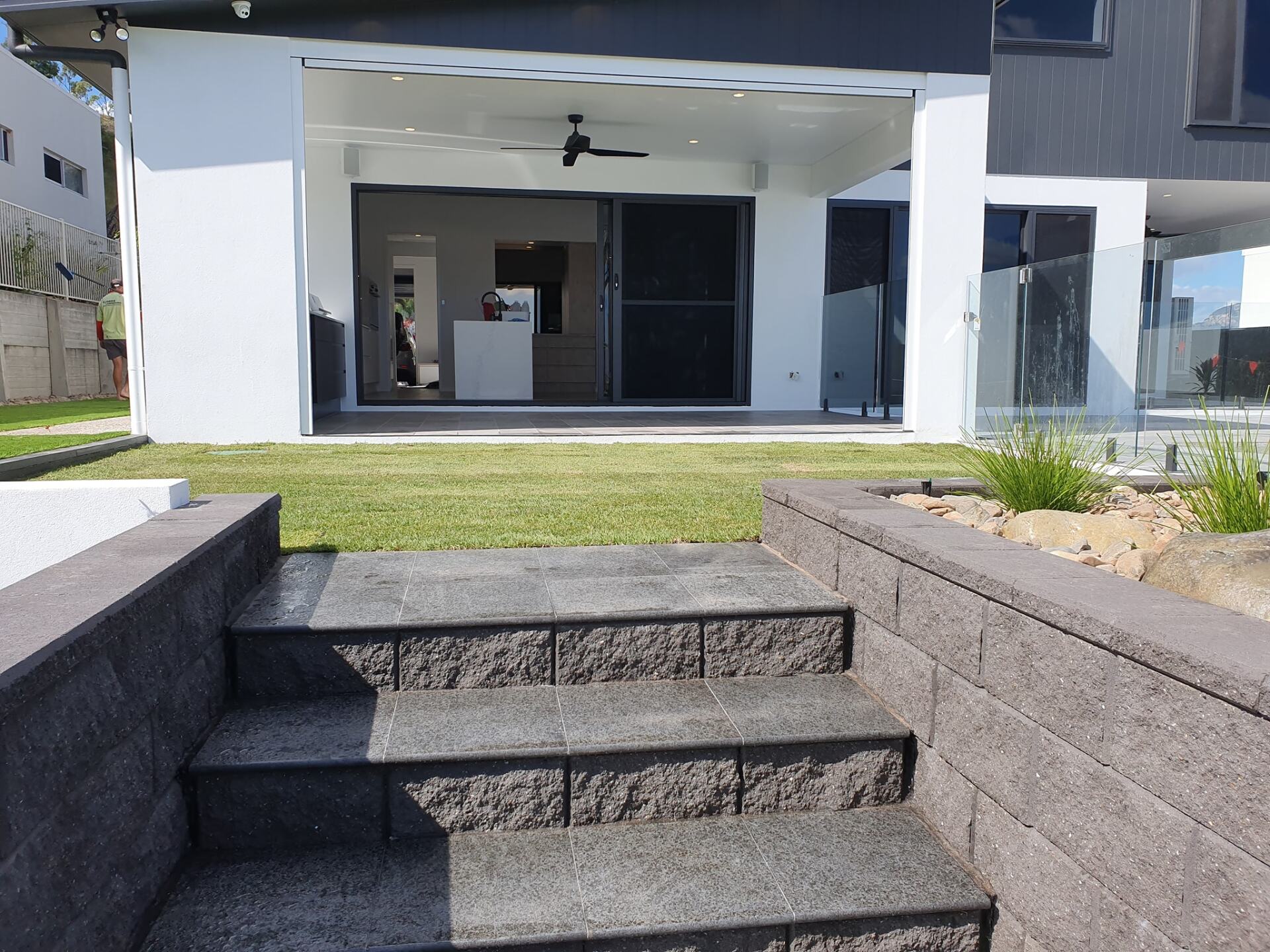 Concrete Stairs — Lynams Landscapes Pty Ltd in Jensen, QLD