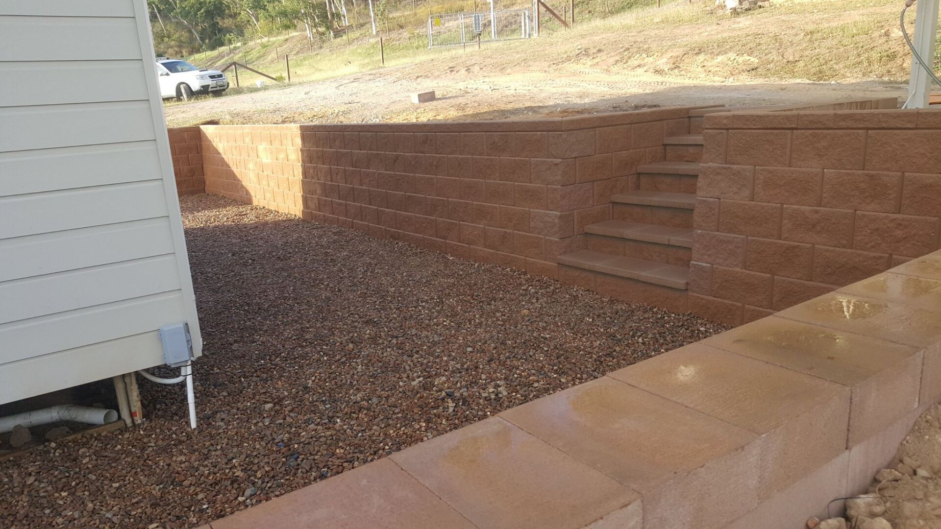 Block Retaining Walls — Lynams Landscapes Pty Ltd in Jensen, QLD