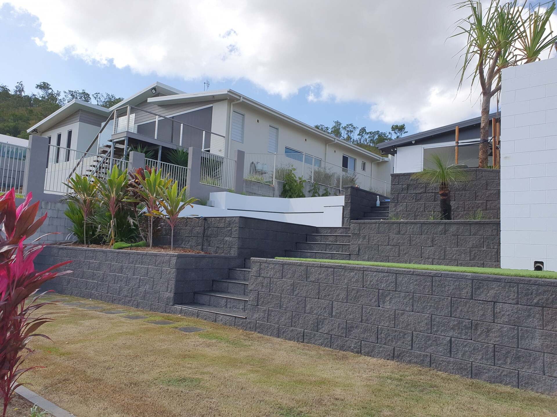 Concrete Landscaping — Lynams Landscapes Pty Ltd in Jensen, QLD