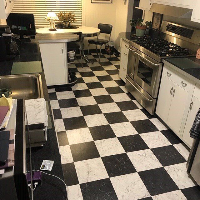 Checkered Flooring — Greensburg, PA — Ruggiero Kitchen, Bath & Flooring Design Studio