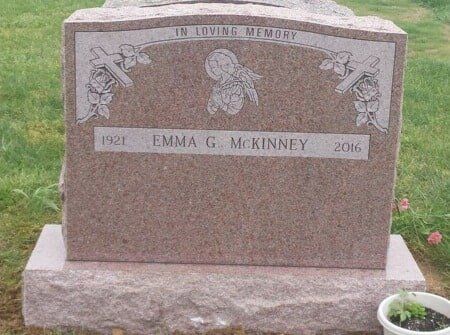 Emma G. Mckinney Memorial — Headstones in Media, PA