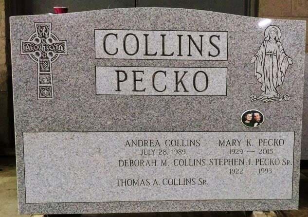 Collins Pecko Memorial — Custom Monuments in Media, PA