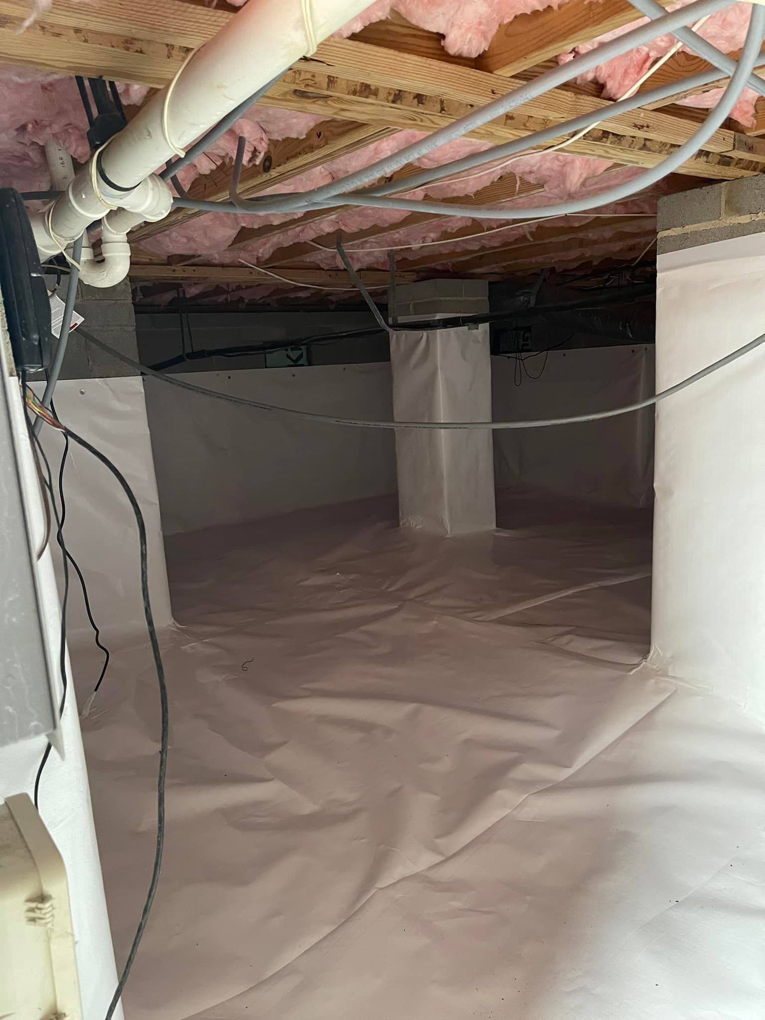 Basement after HVAC maintenance