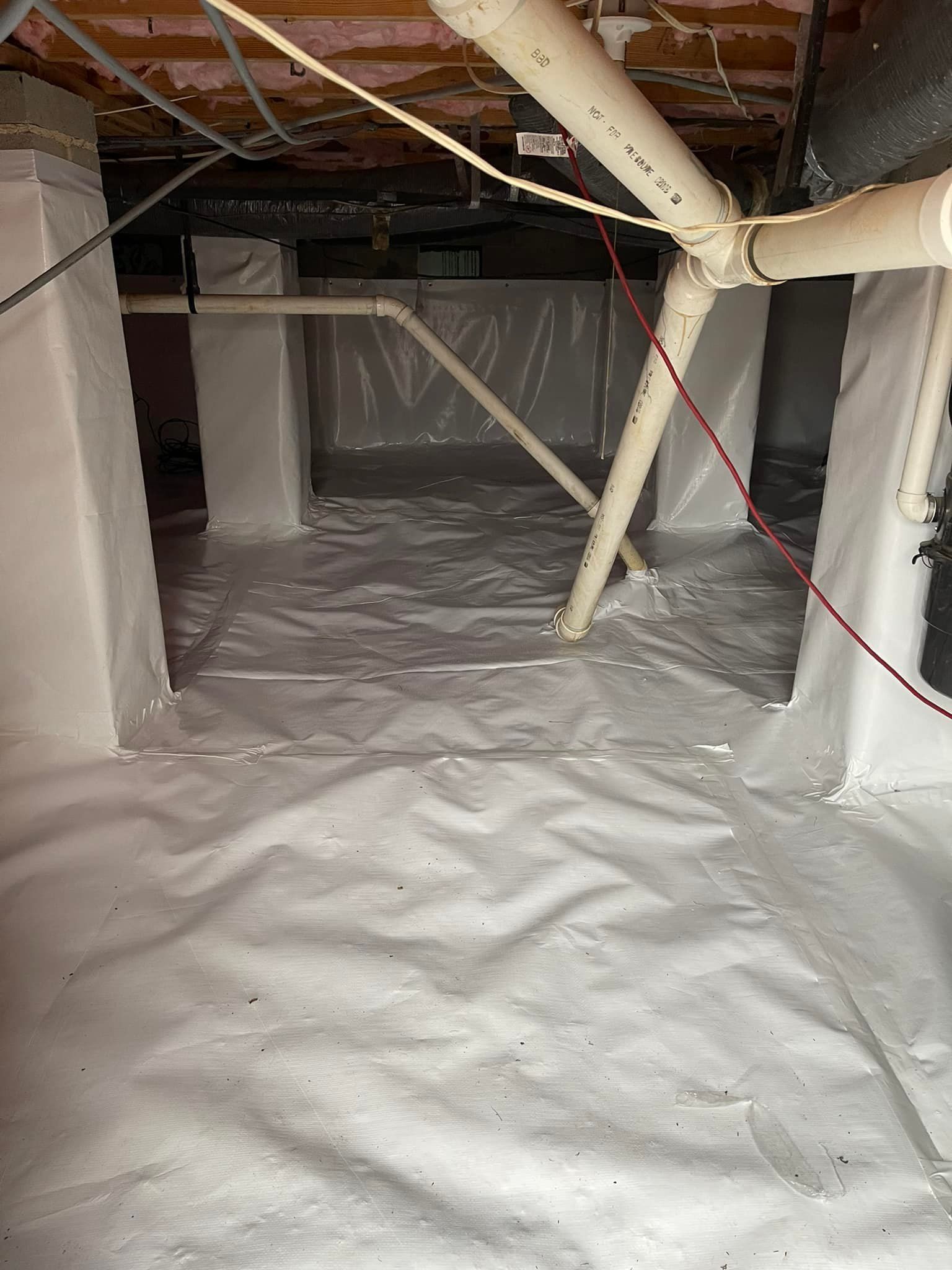 Basement after HVAC maintenance