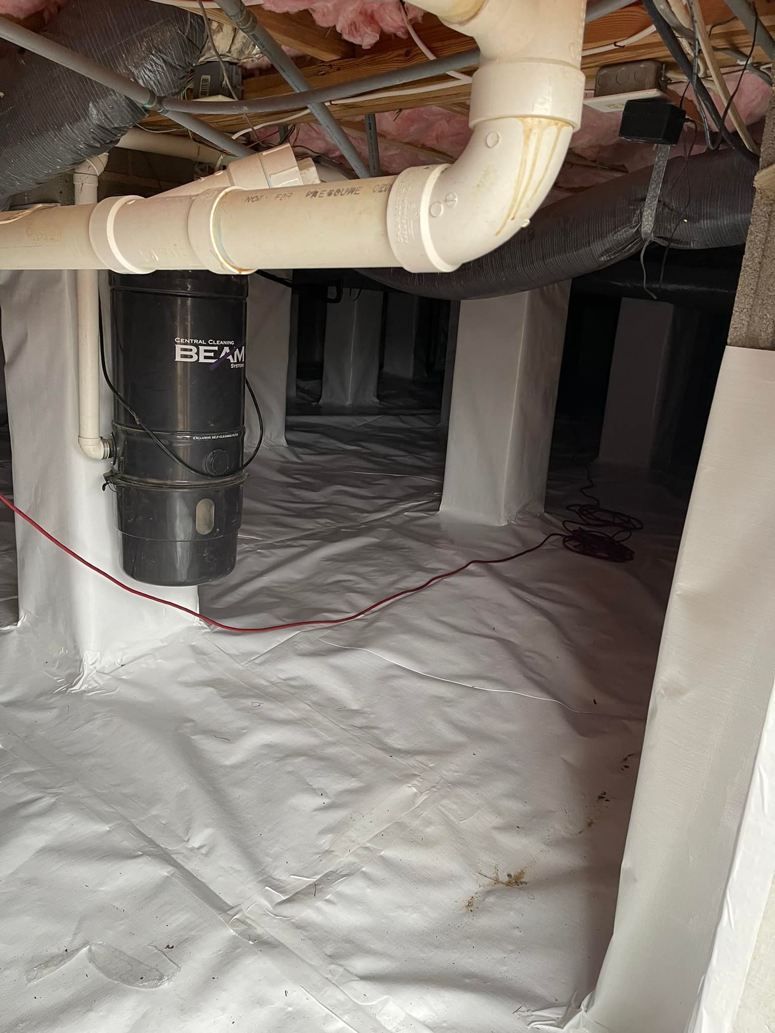 Basement after HVAC maintenance