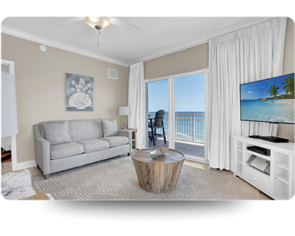 beach condo living room 