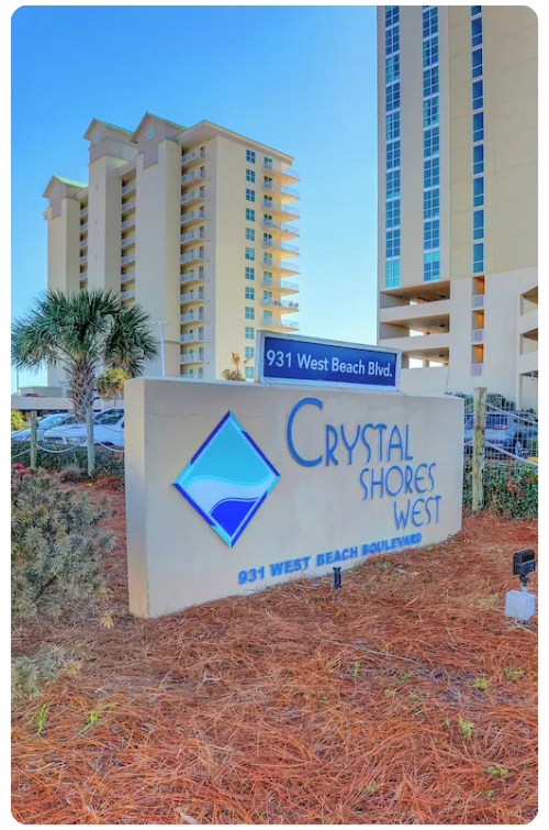 Crystal Shores West sign 