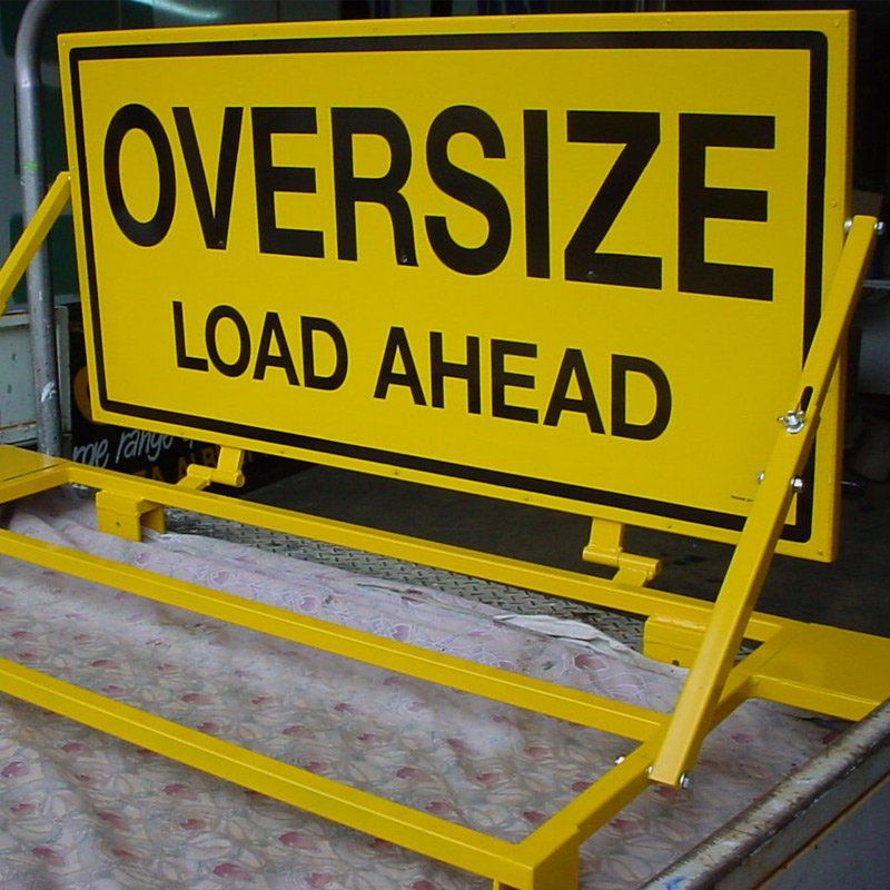 Oversize load ahead sign