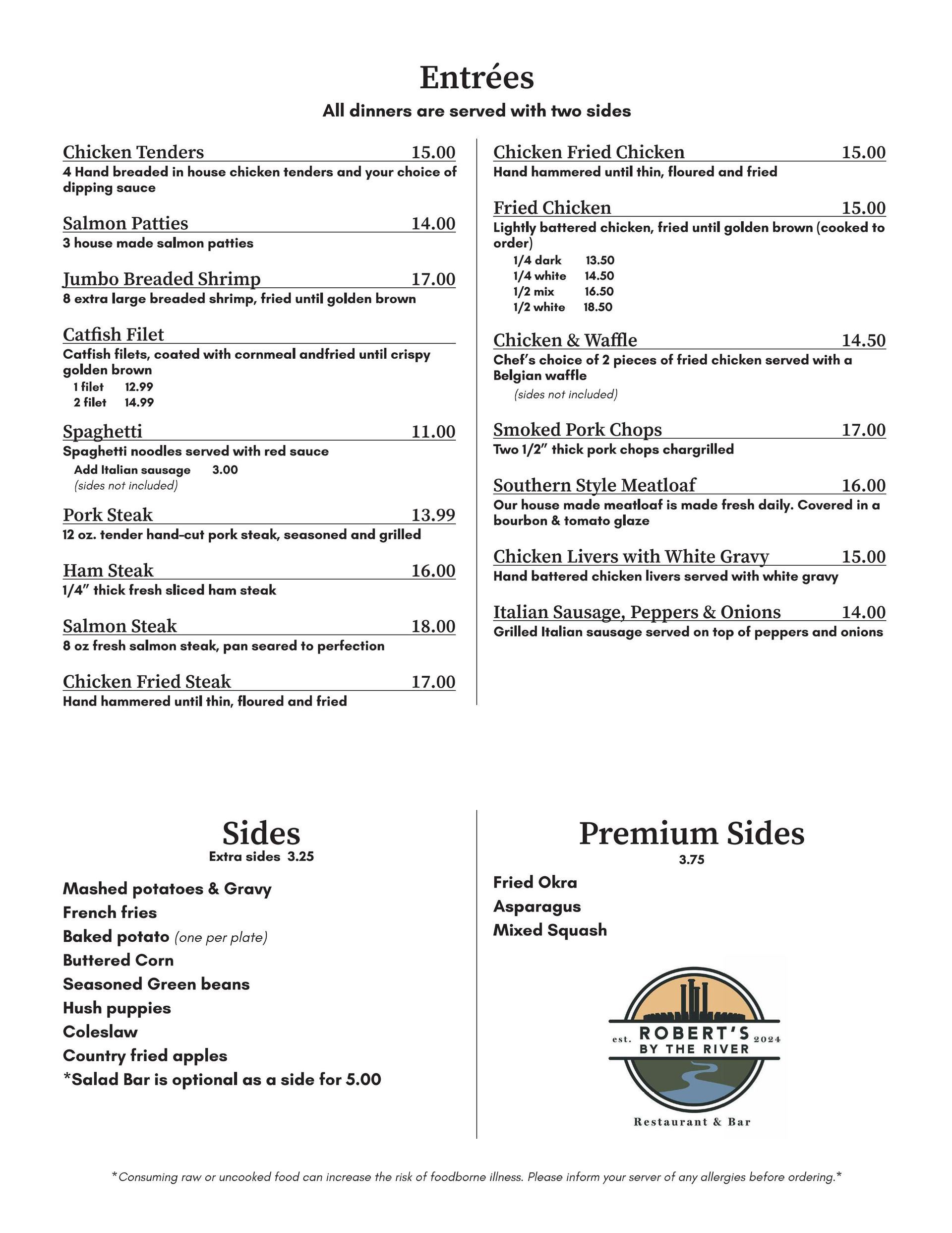 A menu for a restaurant with a sign that says menu on it.