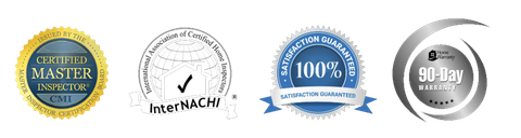Logos for a home inspection service, including