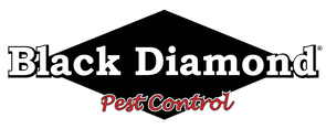 A black diamond pest control logo on a white background.