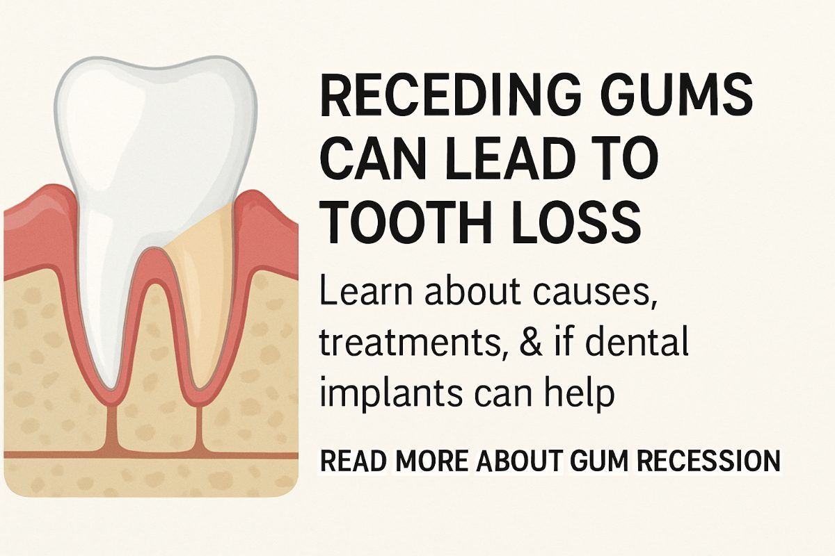Close up, realistic shot of dental implant abutment being placed by a dentist. The abutment is conne