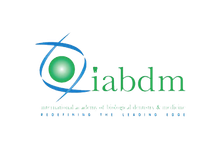 Logo of the International Academy of Biological Dentistry & Medicine: a green and blue eye design with text.