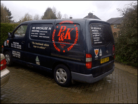 Oil boiler repairs - Cranleigh, Surrey - P & K Heating & Plumbing Services - Van