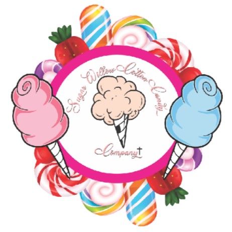 a logo for sugar willow cotton candy company