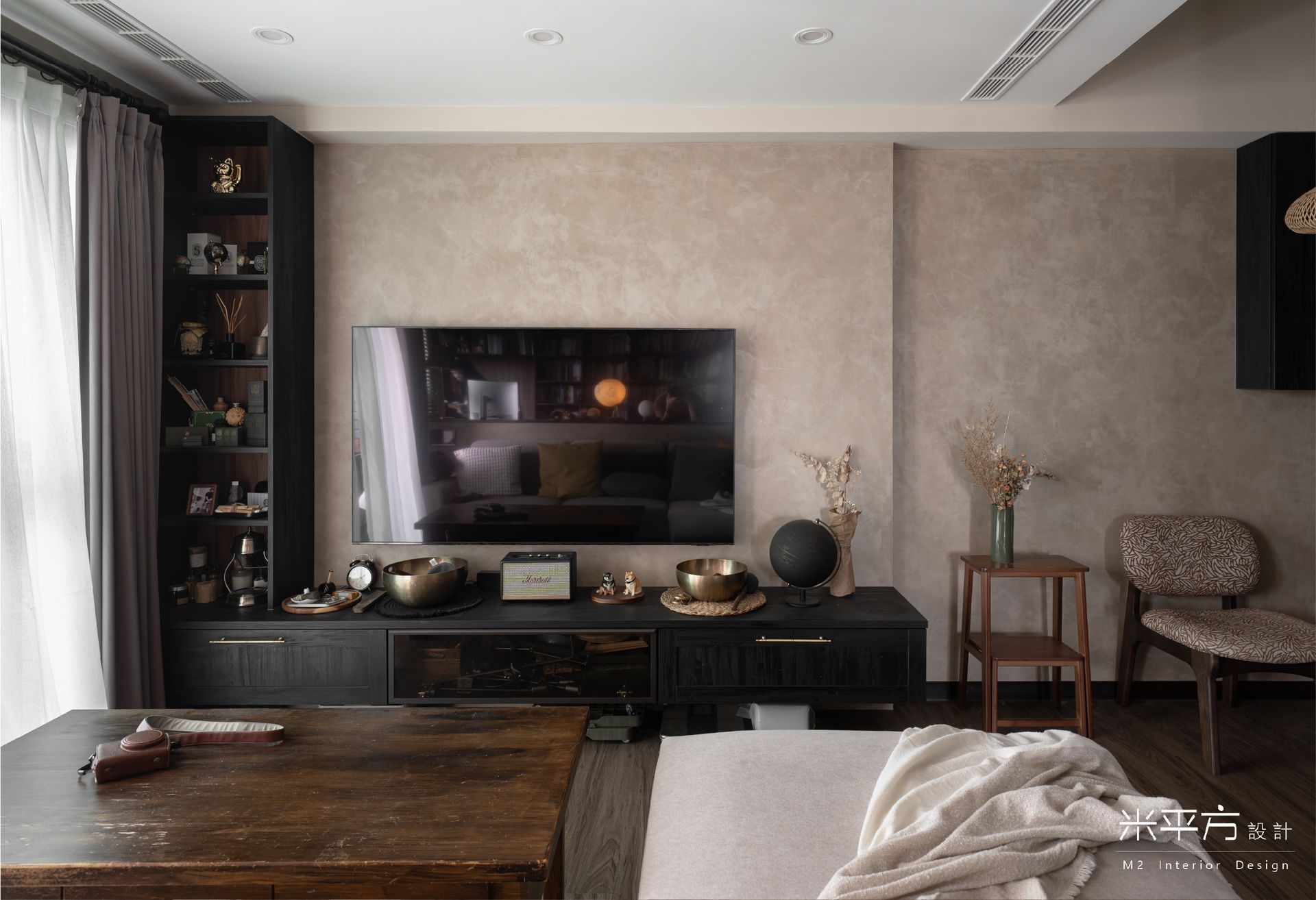 台南市 和宜仁和｜開放式空間設計｜藝術塗料 / 藝術漆 / 特殊漆｜系統櫃｜米平方空間設計 - 台南室內設計 / 台南老屋翻新