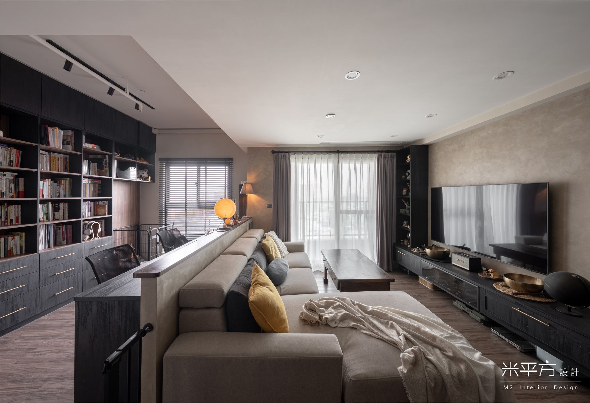 台南市 和宜仁和｜開放式空間設計｜藝術塗料 / 藝術漆 / 特殊漆｜系統櫃｜米平方空間設計 - 台南室內設計 / 台南老屋翻新