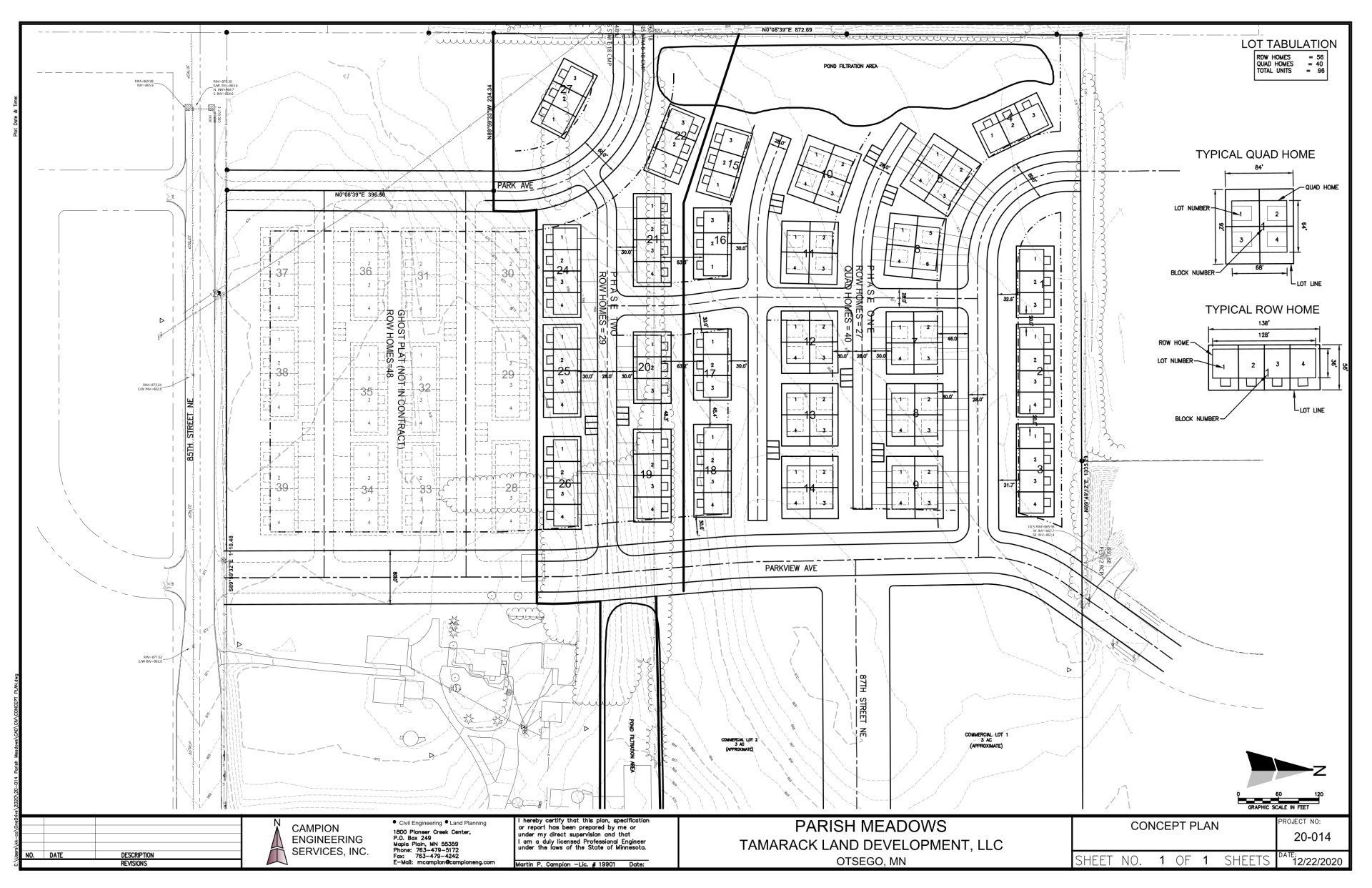 Parrish meadows tamarack land development