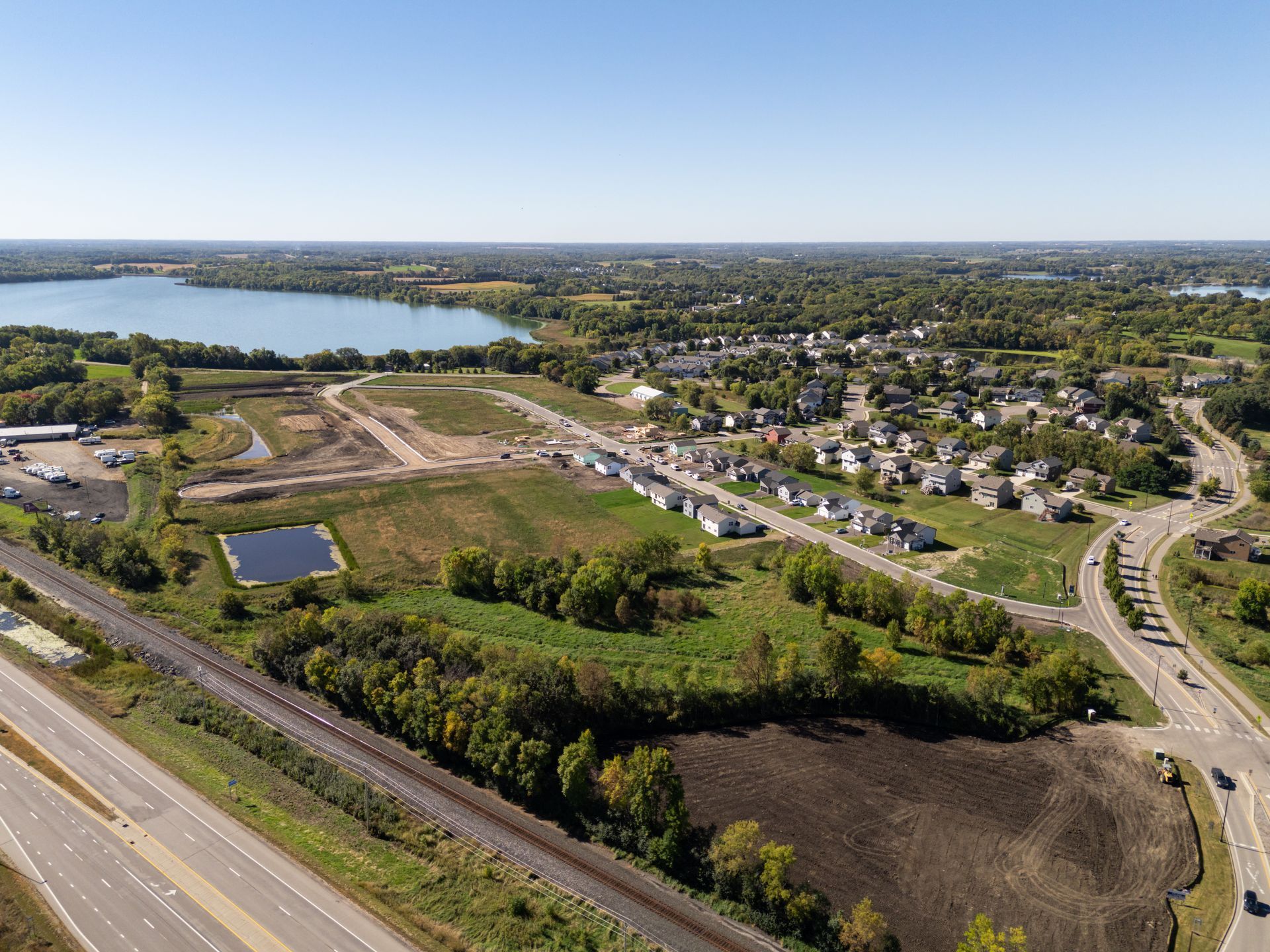 It is a black and white drawing of development settlers brook.