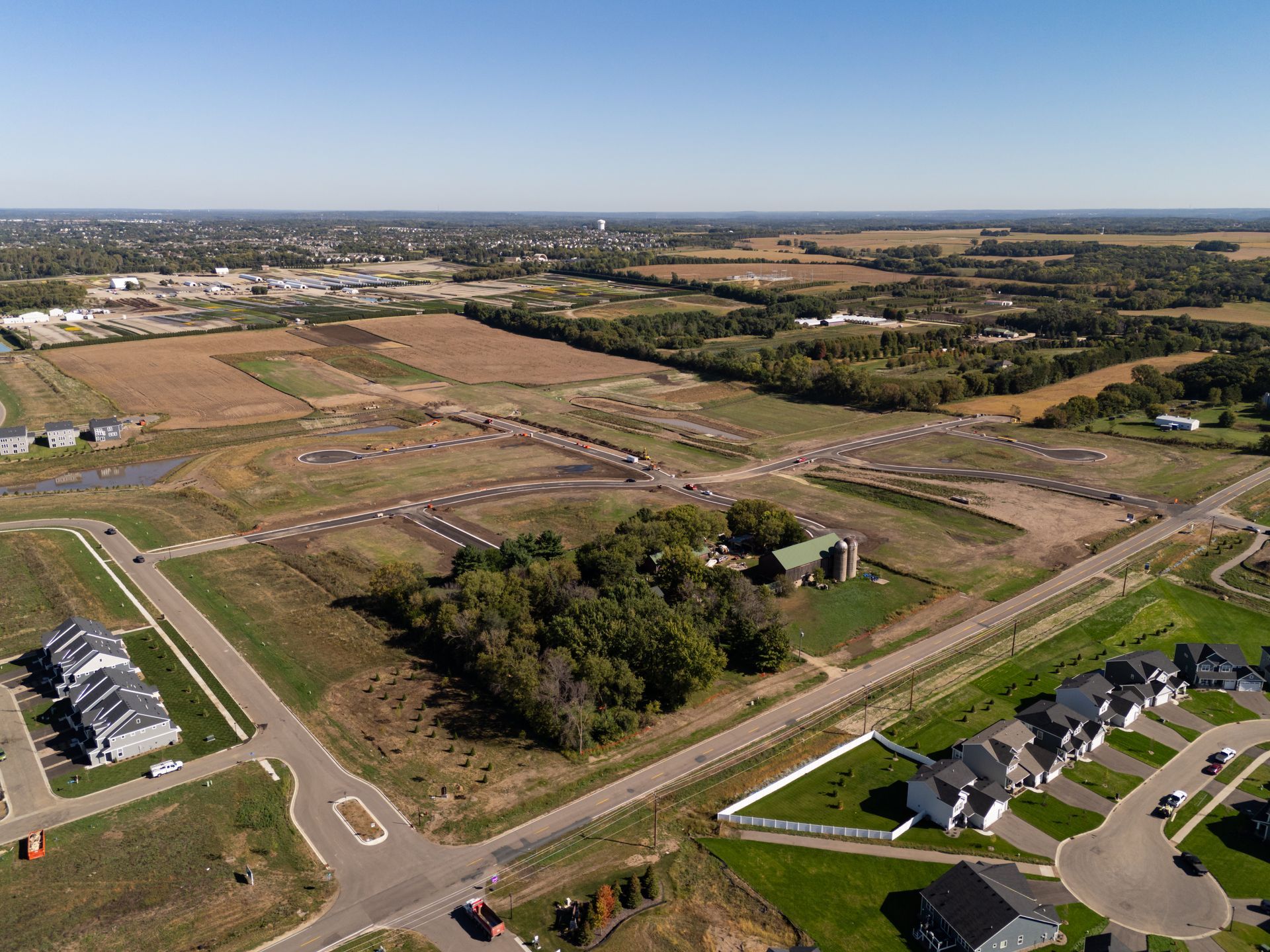 sienna grove - A black and white drawing of a building with different colors