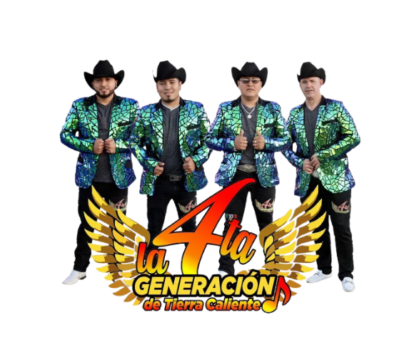 A group of men wearing cowboy hats and sequined jackets are standing next to each other.