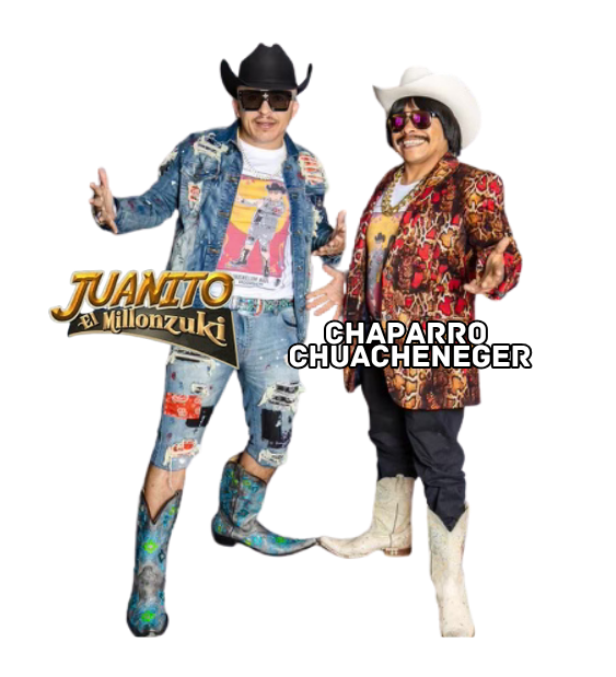 Two men wearing cowboy hats and sunglasses are standing next to each other.