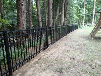 A Metal Fence in an Open Field – Pittsfield, MA - New England Fence