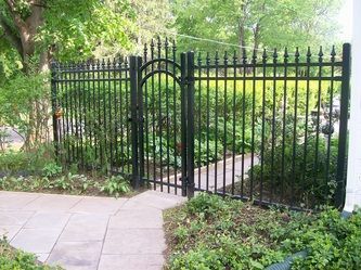 A Black Fence With a Gate – Pittsfield, MA - New England Fence