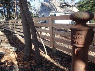 Fence Next to a Tree – Pittsfield, MA - New England Fence