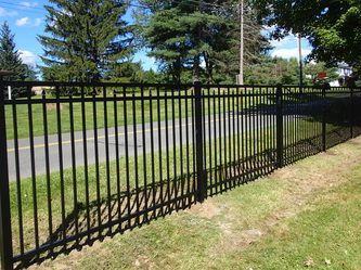 A Black Metal Fence – Pittsfield, MA - New England Fence
